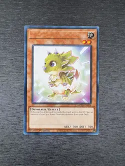 YuGiOh! Babycerasaurus MGED - Error Misprint No Name No Imprint 1st Ed Near Mint - Image 1