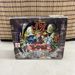 Yugioh 1st Edition 1996 Metal Raiders Booster Pack Box - EMPTY BOX - Yu-Gi-Oh - Image 1