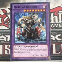 Konami Yu-Gi-Oh! TCG Gatling Dragon Ultra Rare Holo 1st LCJW-EN267 2600/1200 - Image 1
