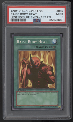 2002 Yu-Gi-Oh - 1st Edition LOB - Raise Body Heat - PSA 9 - Image 1