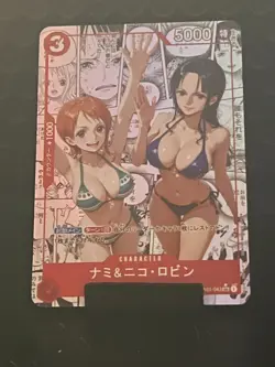 Nami Nico Robin One Piece Waifu Holo Anime Card Manga Style Collectible - Image 1