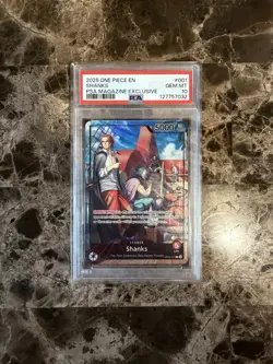 PSA 10 One Piece Shanks OP09-001 EN 2025 PSA Magazine Exclusive - Image 1