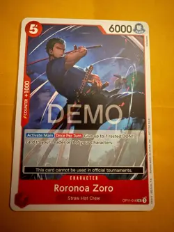 One piece Tcg Op11 Roronoa Zoro Promo Demo version Not tournament legal - Image 2