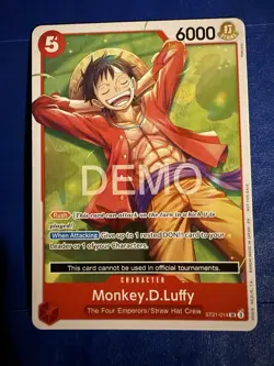 One piece Tcg St21 Monkey.D.Luffy Promo Demo Card - Image 1