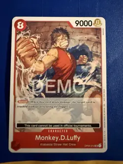One piece Tcg Op04 Monkey D Luffy Promo Demo version Not tournament legal - Image 1