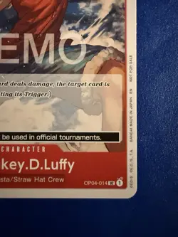 One piece Tcg Op04 Monkey D Luffy Promo Demo version Not tournament legal - Image 4