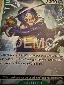 One piece TCG Tashigi OP12-031 Promo Demo Version - Image 1