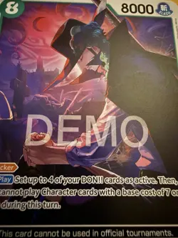 One piece TCG Dracule Mihawk OP12-030 Promo demo version - Image 1