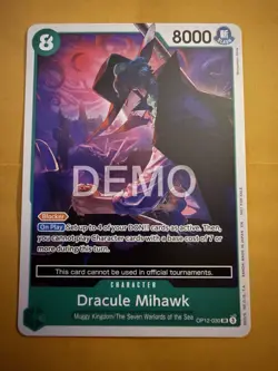 One piece TCG Dracule Mihawk OP12-030 Promo demo version - Image 2