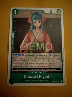 One Piece TCG Kouzuki Hiyori OP12-028 Promo Demo Version - Image 2