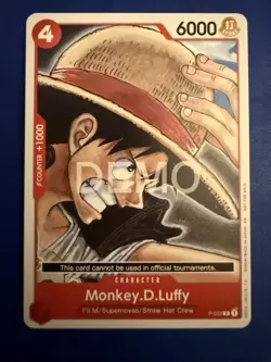 One piece Tcg P-022 Monkey D Luffy Promotional Demo card. - Image 2