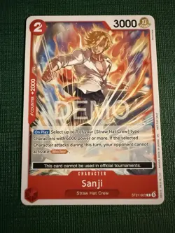 One Piece Tcg St21 Sanji Promo Demo Card - Image 2