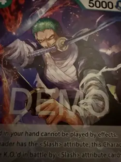 One Piece TCG Legacy of The Master Rorona Zoro Promo demo version NM - Image 1