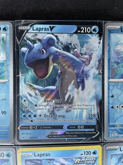 Lapras V SWSH Base Set + 5 Uncommon w/2 RevHOLOs 6-card Pokemon lot - PWE - Image 3