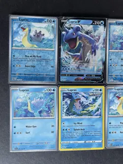 Lapras V SWSH Base Set + 5 Uncommon w/2 RevHOLOs 6-card Pokemon lot - PWE - Image 4