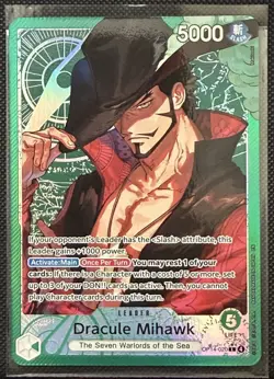 One Piece OP-14 Dracula Mihawk Alternate Art Leader English - Image 2