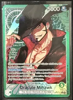 One Piece OP-14 Dracula Mihawk Alternate Art Leader English - Image 3