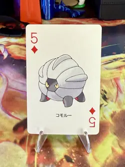 2003 Pokemon Sapphire Shelgn Playing Card Poker Card 5 Of Diamond Kyogre Deck - Image 1