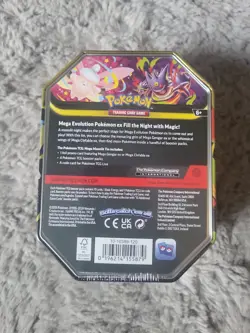 Pokemon TCG Mega Moonlit Tin Mega Gengar EX Metal Tin New & Sealed - Image 2