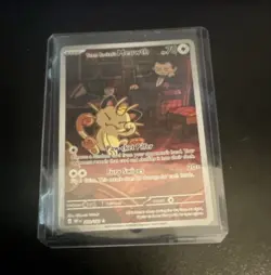 The Pokemon Company Team Rocket's Meowth 203/182 Destined Rivals Holo Rare EN - Image 1