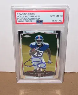 Odell Beckham Jr. Autograph Signed 2014 Topps Chrome Rookie Card PSA 10 Auto - Image 1
