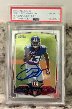 Odell Beckham Jr. Autograph Signed 2014 Topps Chrome Rookie Card PSA 10 Auto - Image 1