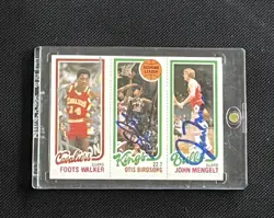 FOOTS WALKER, OTIS BIRDSONG, MENGELT 1980-81 TOPPS SIGNED AUTOGRAPHED CARD JSA - Image 1