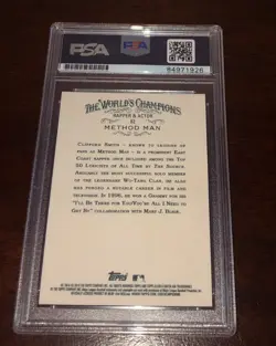 Method Man Wu Tang Clan Signed 2018 Allen & Ginter #82 Card PSA RARE B - Image 2