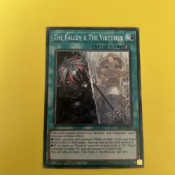 CH01-EN019 The Fallen & the Virtuous Yu-Gi-Oh! Card Secret Rare - Image 1