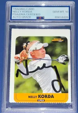 Nelly Korda Signed Autographed 2020 S.I. For Kids Rookie Card #929 PSA 10 AUTO - Image 1
