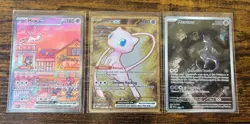Pokemon TCG 151 UPC Promo Set - Mew 053, Mew EX Metal, Mewtwo 052 - NM - Image 1