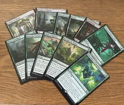 MTG Minor Miscut Error Lot of 11 Cards Misprint LP To NM - Image 1