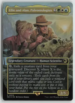 Ellie and Alan, Paleontologists (Borderless) LP Foil 10 Jurassic World MTG - Image 1