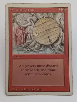 Wheel of Fortune Revised Edition 1994 MTG Vintage Rare MODERATELY PLAYED MP - Image 1