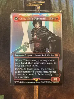MTG Clive, Ifrit's Dominant/Ifrit, Warden Of Inferno 0385 Final Fantasy Foil, NM - Image 1