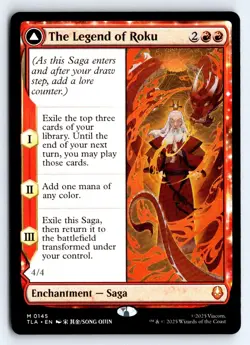 The Legend of Roku 145 Mythic Avatar: The Last Airbender Magic: The Gathering NM - Image 1