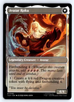 The Legend of Roku 145 Mythic Avatar: The Last Airbender Magic: The Gathering NM - Image 2