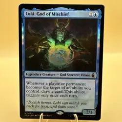 Loki, God of Mischief 65 MTG MSH Marvel Super Heroes Foil NM - Image 1