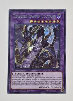 Thunder Dragon Colossus SOFU-EN037 Secret Rare 1st Edition Yugioh TCG Card NM+ - Image 1