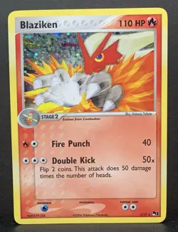 2006 Pokemon POP Series 1 BLAZIKEN 1/17 Holo Foil LP EX-NM - Image 1