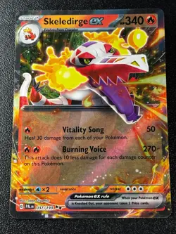 Pokemon TCG Skeledirge ex 037/193 SV02: Paldea Evolved Double Rare NM - Image 1