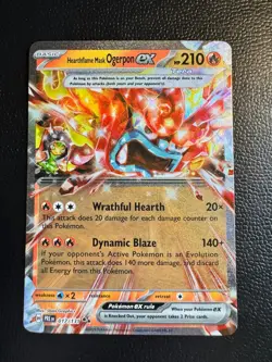 Pokemon TCG Hearthflame Mask Ogerpon ex - Double Rare 017/131 NM - Image 1