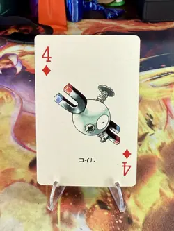 2003 Pokemon Sapphire Magnemite Playing Card Poker Card 4 Of Diamond Kyogre Deck - Image 1
