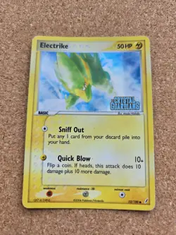 Pokemon TCG Electrike 52/100 | Stamped Holo | EX Crystal Guardians - Image 1