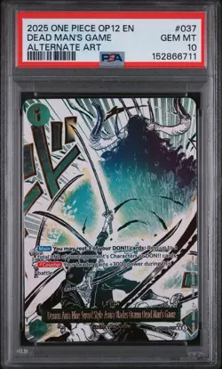 One Piece 2025 Demon Aura Nine Sword Style Asura Blades Alt Art OP12-037 PSA 10 - Image 1