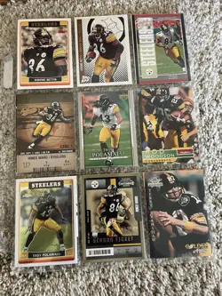 Lot of 36 Pittsburgh Steelers Football Cards – Ward, Polamalu, Bettis, Bradshaw - Image 4