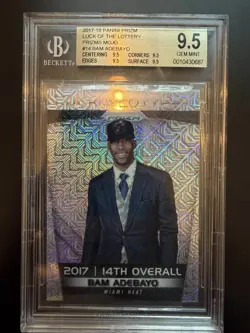 2017-18 Panini Prizm Luck of the Lottery Mojo Bam Adebayo RC Rookie /25 BGS 9.5 - Image 1