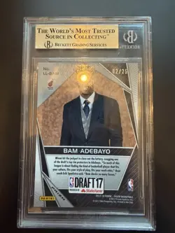 2017-18 Panini Prizm Luck of the Lottery Mojo Bam Adebayo RC Rookie /25 BGS 9.5 - Image 2