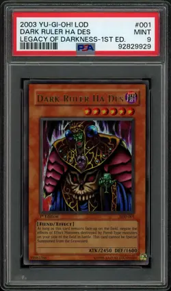 Yugioh Dark Ruler Ha Des 1. Edition LOD PSA9 Mint Graded Englisch! - Image 1