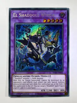 El Shaddoll Winda RA04-EN052 Secret Rare 1st Edition YuGiOh Card - Image 1